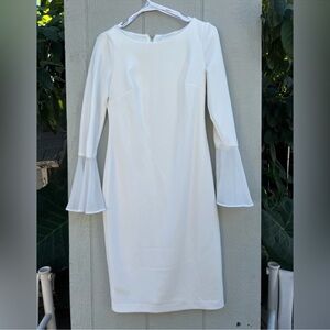 Calvin Klein bell sleeve midi dress